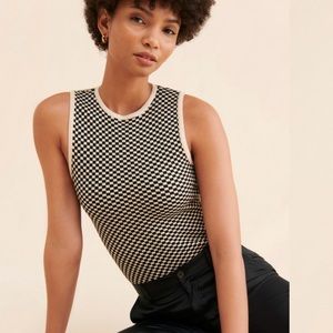 NWOT 4th & Reckless Checker Bodysuit (Anthropologie Brand)
